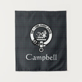 Scottish Campbell Wappen Abzeichen & Tartan Wandteppich
