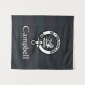 Scottish Campbell Wappen Abzeichen & Tartan Wandteppich (Vorderseite (Horizontal))