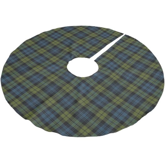 Scottish-CampbellTartan kariert Polyester Weihnachtsbaumdecke (Schrägansicht)