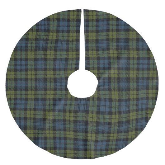 Scottish-CampbellTartan kariert Polyester Weihnachtsbaumdecke (Vorderseite)