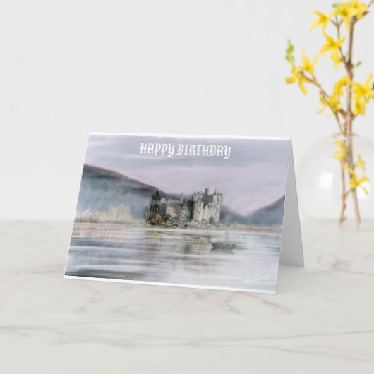 SCOTTISH CASTLE KARTE (Gelbe Blume)