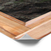 Scottish Castle on Cliff View aus einem Fenster Poster (Ecke)