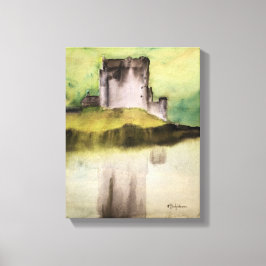 SCOTTISH CASTLES, WASSERCOLOR CANVAS DRUCKEN LEINWANDDRUCK