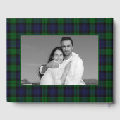 Scottish Celtic Black Watch Tartan Wedding Gästebuch (Rückseite)