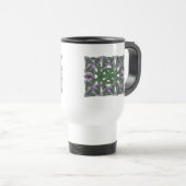 Scottish Celtic Knot Painting in Lila und grün Reisebecher (VorderseiteRechts)