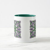 Scottish Celtic Knot Painting in Lila und grün Tasse (Zentrum)