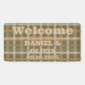 Scottish Celtic Tartan Muster WeddiSeating Charts Banner (Horizontal)