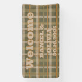 Scottish Celtic Tartan Muster WeddiSeating Charts Banner (Vertikal)