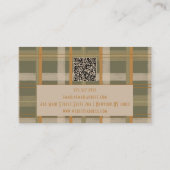 Scottish Celtic Tartan Pattern mit QR Visitenkarte (Rückseite)