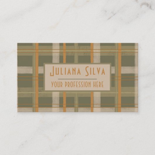 Scottish Celtic Tartan Pattern mit QR Visitenkarte (Vorderseite)