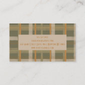 Scottish Celtic Tartan Pattern Visitenkarte (Rückseite)