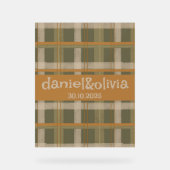 Scottish Celtic Tartan Pattern Wedding Acrylschild (Vorderseite)