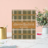 Scottish Celtic Tartan Pattern Wedding Acrylschild (Hochzeit)