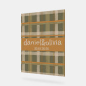 Scottish Celtic Tartan Pattern Wedding Acrylschild (Winkel)