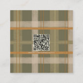 Scottish Celtic Tartan Pattern Wedding Begleitkarte (Rückseite)