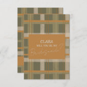 Scottish Celtic Tartan Pattern Wedding Bridesmade Einladung (Vorne/Hinten)