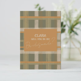 Scottish Celtic Tartan Pattern Wedding Bridesmade Einladung