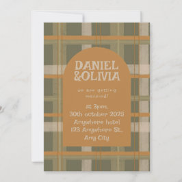 Scottish Celtic Tartan Pattern Wedding Einladung