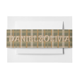 Scottish Celtic Tartan Pattern Wedding Einladungsbanderole
