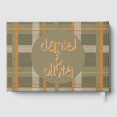 Scottish Celtic Tartan Pattern Wedding Gästebuch (Rückseite)