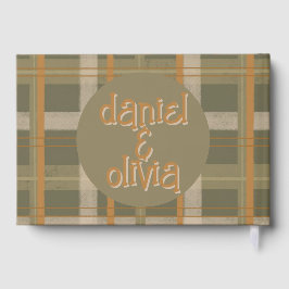 Scottish Celtic Tartan Pattern Wedding Gästebuch