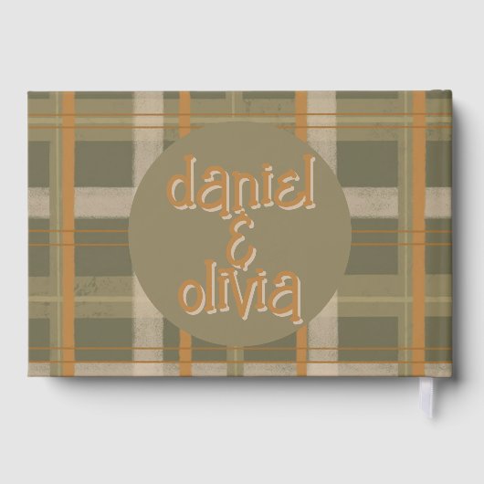 Scottish Celtic Tartan Pattern Wedding Gästebuch (Rückseite)