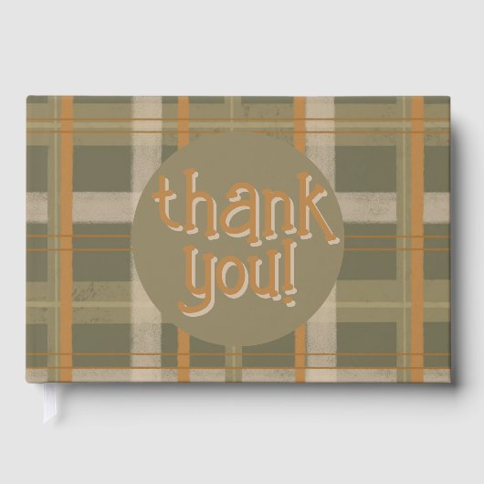 Scottish Celtic Tartan Pattern Wedding Gästebuch (Vorderseite)