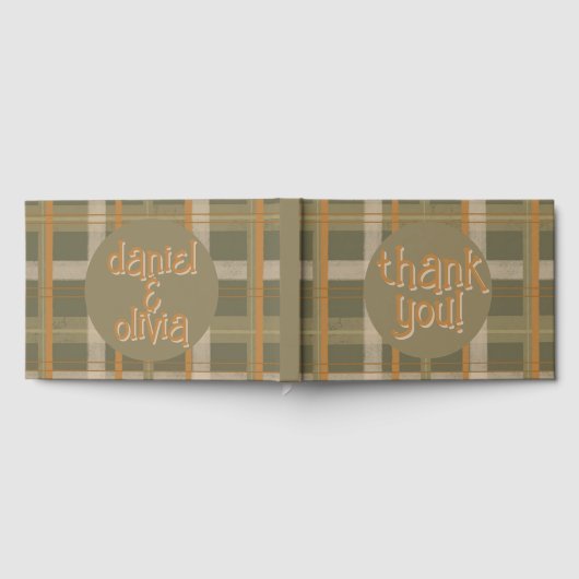 Scottish Celtic Tartan Pattern Wedding Gästebuch (Voll)