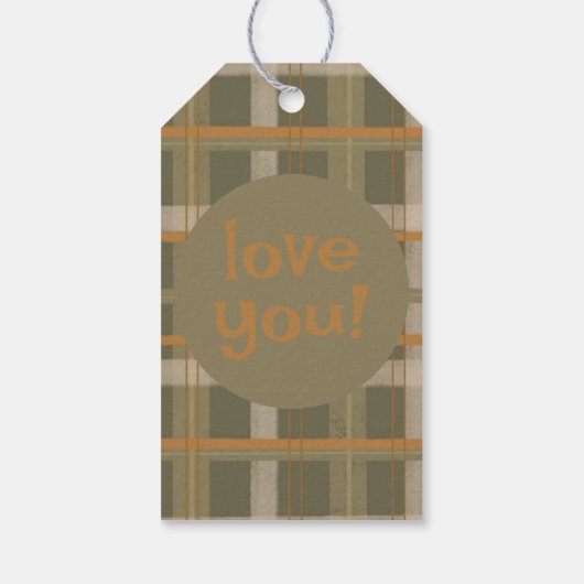 Scottish Celtic Tartan Pattern Wedding Geschenkanhänger (Rückseite)