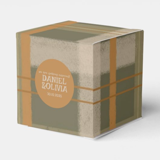 Scottish Celtic Tartan Pattern Wedding Geschenkschachtel (Rückseite)