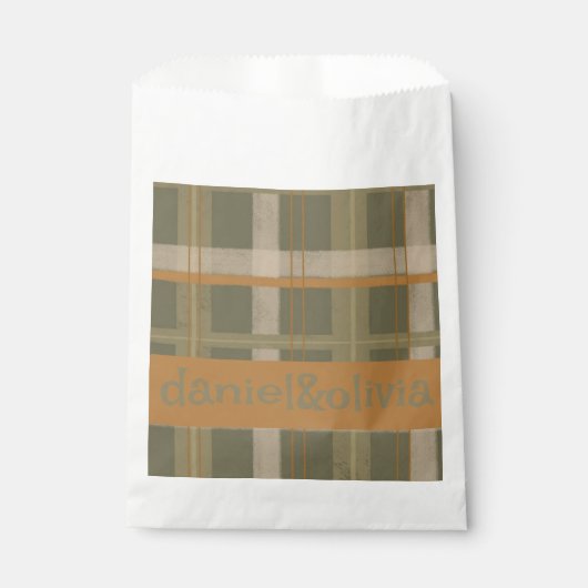 Scottish Celtic Tartan Pattern Wedding Geschenktütchen (Vorderseite)