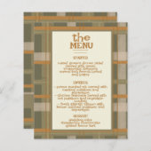 Scottish Celtic Tartan Pattern Wedding Menu (Vorne/Hinten)