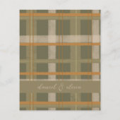 Scottish Celtic Tartan Pattern Wedding Menu (Rückseite)