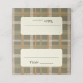 Scottish Celtic Tartan Pattern Wedding Platzkarte (Außenseite Aufgefaltet)