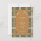 Scottish Celtic Tartan Pattern Wedding Programs (Rückseite)