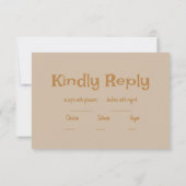 Scottish Celtic Tartan Pattern Wedding RSVP Karte (Rückseite)
