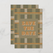 Scottish Celtic Tartan Pattern Wedding Save The Date (Vorne/Hinten)