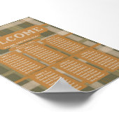 Scottish Celtic Tartan PatternWeddi Seating Charts Poster (Ecke)