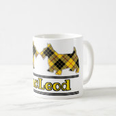 Scottish Cheer Clan MacLeod Tartan Scottie Dogs Kaffeetasse (VorderseiteRechts)