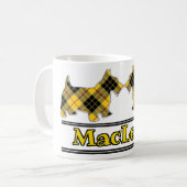 Scottish Cheer Clan MacLeod Tartan Scottie Dogs Kaffeetasse (Vorderseite Links)