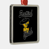 Scottish Chick #4 Silbernes Ornament (Rechts)