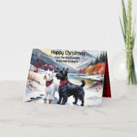 Scottish Christmas Card, Westie, Schottland