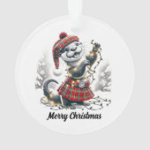 Scottish Christmas Otter Christmas Ornament (Rückseite)