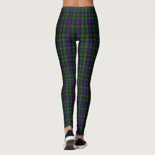 Scottish Clan Abercrombie Tartan Kariertes Muster Leggings (Rückseite)