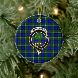 Scottish Clan Abercrombie Tartan und Wappen Keramik Ornament