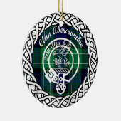 Scottish Clan Abercrombie Tartan und Wappen Keramik Ornament (Rechts)