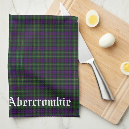Scottish Clan Abercrombie Wappen & Tartan Geschirrtuch (Viertel Falte)