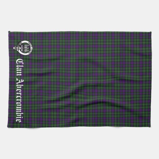 Scottish Clan Abercrombie Wappen & Tartan Geschirrtuch (Horizontal)