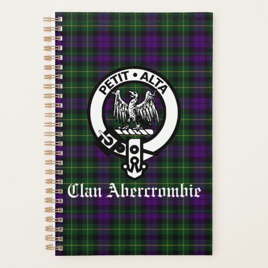 Scottish Clan Abercrombie Wappen & Tartan Planer (Vorderseite)