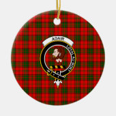 Scottish Clan Adair Tartan und Wappen Keramik Ornament (Vorne)